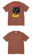 BLACK CAT TEE TSHIRT SUPREME BROWN