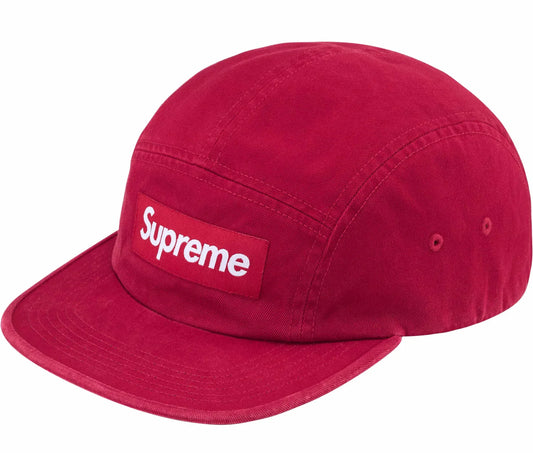 WASHED CHINO TWILL CAMP CAP SUPREME