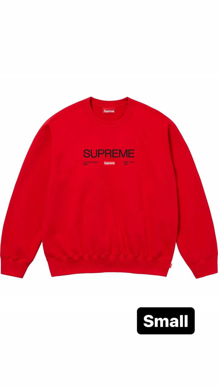 SUPREME ESTABLISHED CREWNECK RED