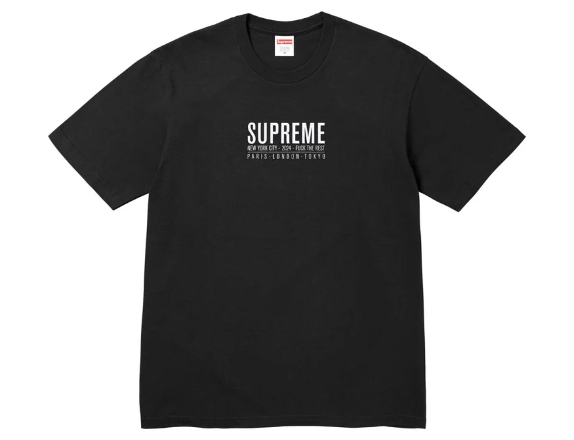 SUPREME PARIS TEE NEGRA