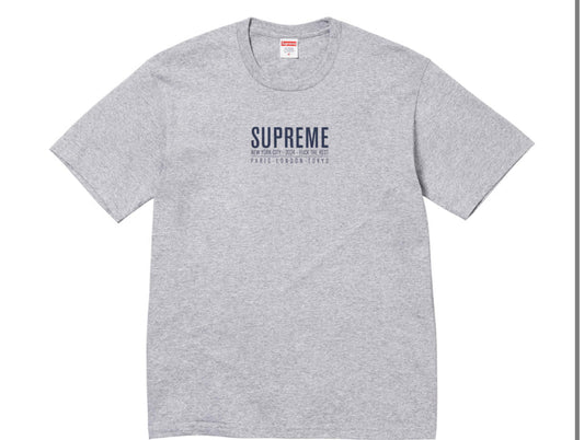 SUPREME PARIS TEE GRIS