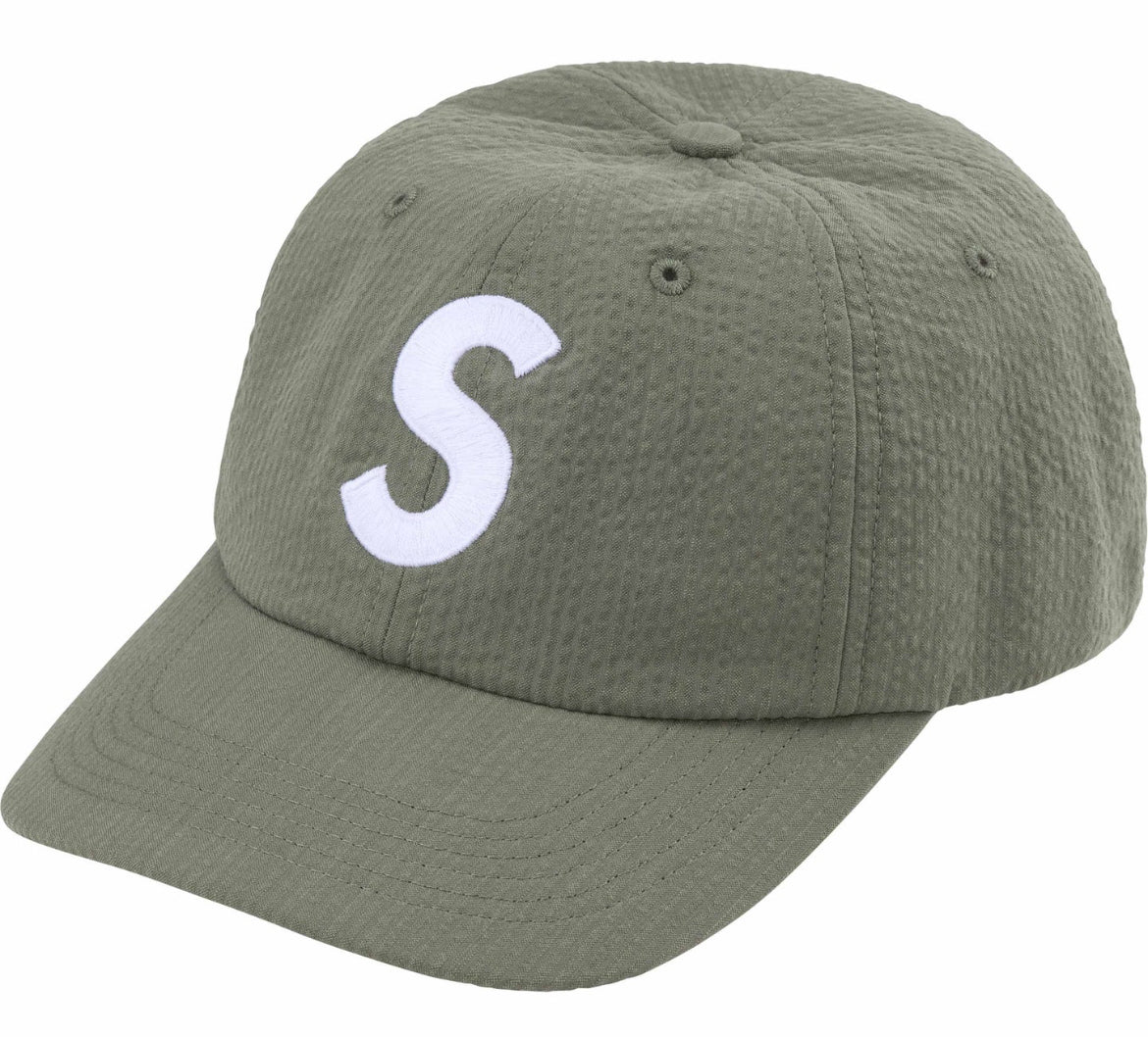 S Logo Panel Camp Cap Supreme Green